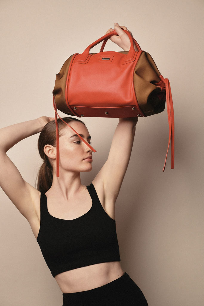 The Gallery Duffel Leather Regenerated Nylon Bag